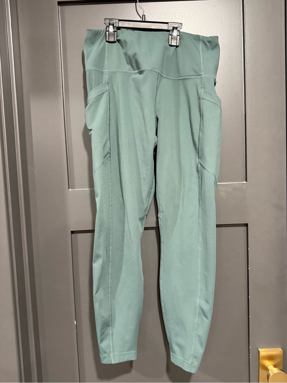 90 Degree By Reflex Teal Leggings with Side Pockets